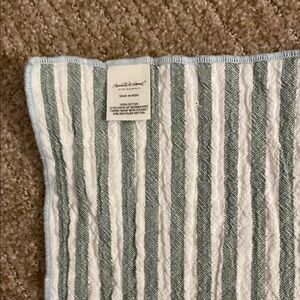 Hearth & Hand Green and White Striped Hand Towel